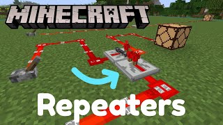 Minecraft Repeater  Redstone Tutorial [upl. by Llenaj]