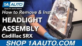 How to Replace Headlights 1013 Cadillac SRX [upl. by Akeyla]