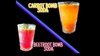 BOMB SODA  How to make Bomb Soda Beetroot and carrot [upl. by Arikahc]