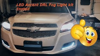 turbo Malibu LED DRL Accent fog light kit install [upl. by Templeton755]