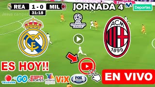 Real Madrid vs Milán en vivo donde ver a que hora juega Jornada 4 UEFA Champions League 2024 [upl. by Wan418]