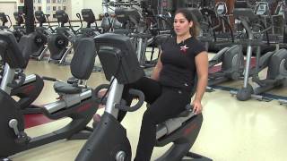 Life Fitness Recumbant Bike Tutorial [upl. by Niryt180]