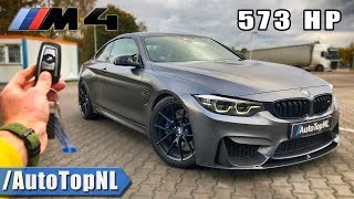 573HP BMW M4 Competition  REVIEW POV on AUTOBAHN NO SPEED LIMIT by AutoTopNL [upl. by Secnirp]