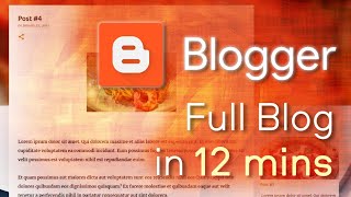 Blogger  Tutorial for Beginners in 12 MINUTES  FULL GUIDE [upl. by Nnairak543]