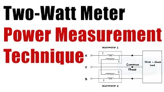 Three Phase Power Measurement Method  TWO WATT METER METHOD [upl. by Solrak]