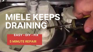 🌎 Miele Dishwasher  DRAIN WON’T STOP FIXED 😃 [upl. by Euqinmod]