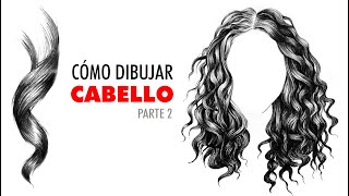 Cómo dibujar cabello ondulado  How to draw curly hair [upl. by Yul]