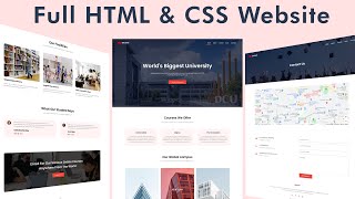 How To Make Website Using HTML amp CSS  Full Responsive Multi Page Website Design Step by Step [upl. by Dimitri521]