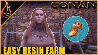 Easy Resin Farm Conan Exiles 2018 Beginner Tips [upl. by Netloc]