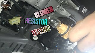 How to Verify a Bad Blower Resistor [upl. by Schwitzer514]