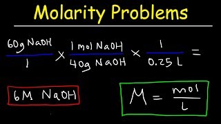 Molarity Practice Problems [upl. by Trescha]