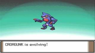 Pokemon Platinum Croagunk Evolves To Toxicroak HD [upl. by Alaric993]