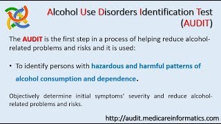 Alcohol Use Disorders Identification Test AUDIT [upl. by Justino]