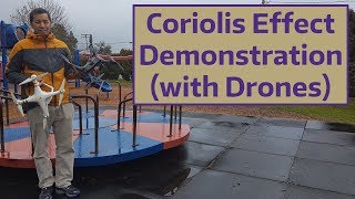 Coriolis Effect Demonstration with Drones [upl. by Hnamik]