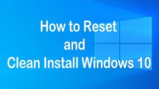 How to Format and Clean Install Windows 10 [upl. by Naot]