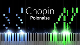 Polonaise Opus 53  Chopin Piano Tutorial Synthesia [upl. by Welcome]