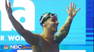 Caeleb Dressel breaks Michael Phelps 100m butterfly World Record  NBC Sports [upl. by Thetos]