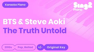 The Truth Untold Piano Karaoke Instrumental BTS amp Steve Aoki  ROMANIZED [upl. by Baugh185]