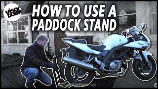 How to use a paddock stand  Motorbike Maintenance [upl. by Bancroft]