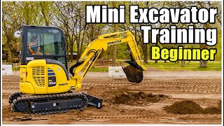 MiniExcavator Training Beginner 2020  Heavy Equipment Operator Training [upl. by Lalitta]