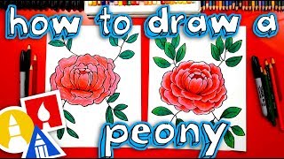 How To Draw A Peony Flower [upl. by Aihsar349]