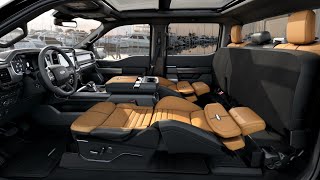 New 2023 Ford F150 quotMax Recline seatsquot explained  a bedroom on wheels [upl. by Terina]