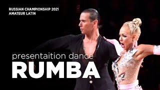 RUMBA  Basic steps  The best 15th Russian dance couples 2021 [upl. by Adnorahc]