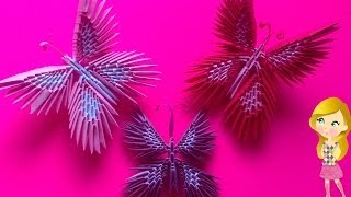 quotOrigami 3D Mariposaquot  Butterfly Tutorial 蝶折り紙 [upl. by Eidarb]