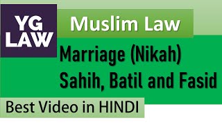 Marriage under Muslim Law  Family Law [upl. by Odrautse897]