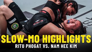 Ritu Phogat vs Nam Hee Kim  SlowMo Fight Highlights [upl. by Moffitt]