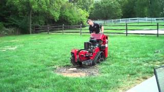 One Stop Rental Using A Stump Grinder [upl. by Boyt]