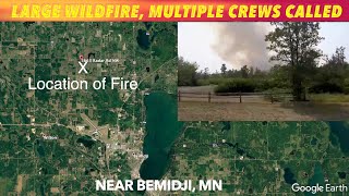 BREAKING NEWS Large Wildfire With Evacuations Near Bemidji Minnesota [upl. by Onitnatsnoc]