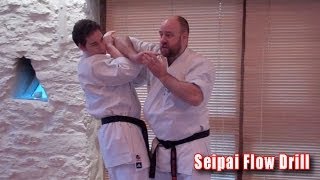 Practical Kata Bunkai Seipai Flow Drill [upl. by Adnarim]