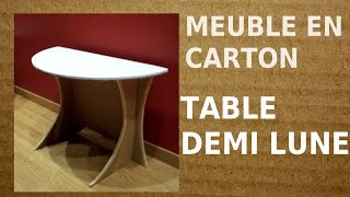 2 DIY TABLE CARTON  tuto table en demi cercle [upl. by Campos]