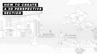 How To Create 3D Perspective Section Drawing [upl. by Kinsman]