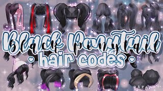 Black Ponytail Hair Codes  Links  Roblox Bloxburg [upl. by Weisman]