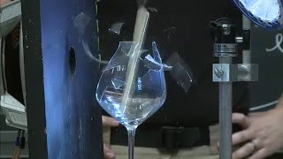 Best Demonstration of Resonance MIT professor demonstrates how glass breaks due to forced resonance [upl. by Llenra44]