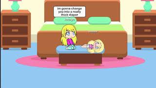 Gacha life diaper at sleepover part 3 [upl. by Joli]