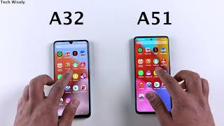 SAMSUNG A32 vs A51  SPEED TEST [upl. by Ahseyt]