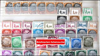 Briefmarken wertvoll Schatzsuche in einem Album Briefmarken Deutsches Reich 1924  1934 [upl. by Adnohrahs592]