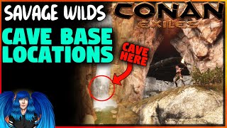 CAVE BASE LOCATIONS  Savage Wilds  Conan Exiles [upl. by Sualk]