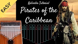 Pirates of The Caribbean  Kalimba Tutorial Easy [upl. by Aeriel]