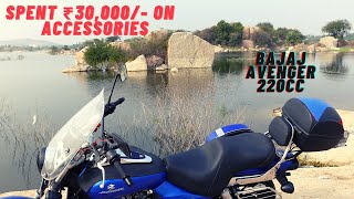 ₹30000 worth MODIFICATION  Bajaj Avenger 220 Accessories for Touring  iSuRya [upl. by Nitsrik120]