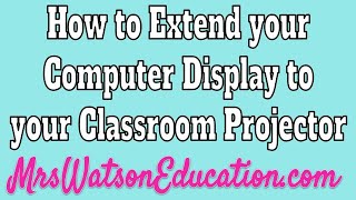 How to Extend your Computer Display to your Projector [upl. by Thier902]