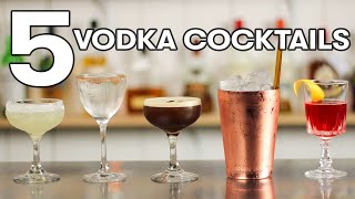 5 x EASY VODKA COCKTAILS part 2 [upl. by Anavoj]