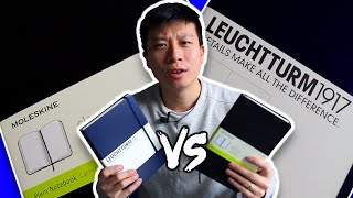 Moleskine vs Leuchtturm 1917  Writers Notebook Review  Pen Test [upl. by Tillinger]