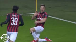 Piatek Gol Sevinci Milan [upl. by Babara]