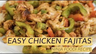 Ninja Foodi Chicken Fajitas  Air Fryer Recipe [upl. by Mohkos]