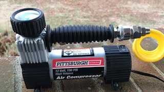 Harbor Freight Portable Air Compressor Review [upl. by Vigor124]