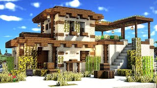 Minecraft How to build Desert House Survival base Quick Tutorial [upl. by Colfin416]